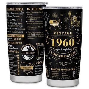 1960 Birthday Tumbler 20oz, NEW